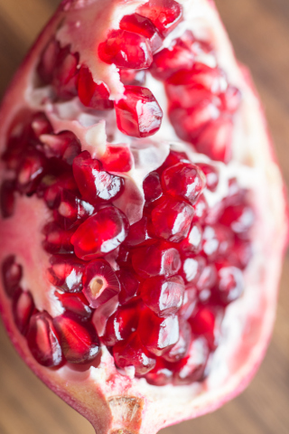 Pomegranate seeds. 